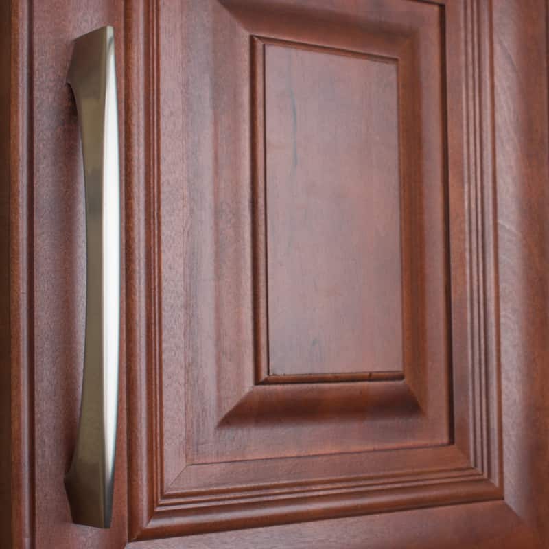 GlideRite 6-5/16 in. CC Modern Slim Curved Satin Nickel Cabinet Bar Handle Pulls (Pack of 10 or 25)
