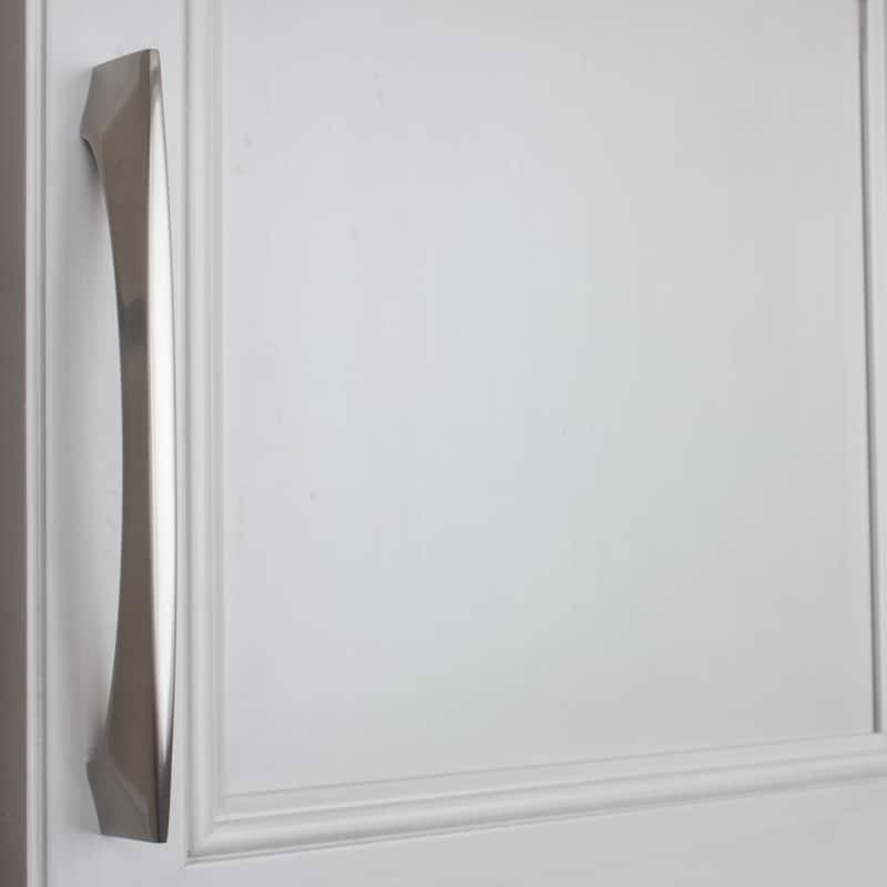 GlideRite 6-5/16 in. CC Modern Slim Curved Satin Nickel Cabinet Bar Handle Pulls (Pack of 10 or 25)