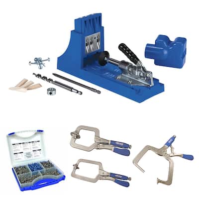 Kreg Jig K4 Pocket Hole System with Screw Kit and 3-pc Clamp Set