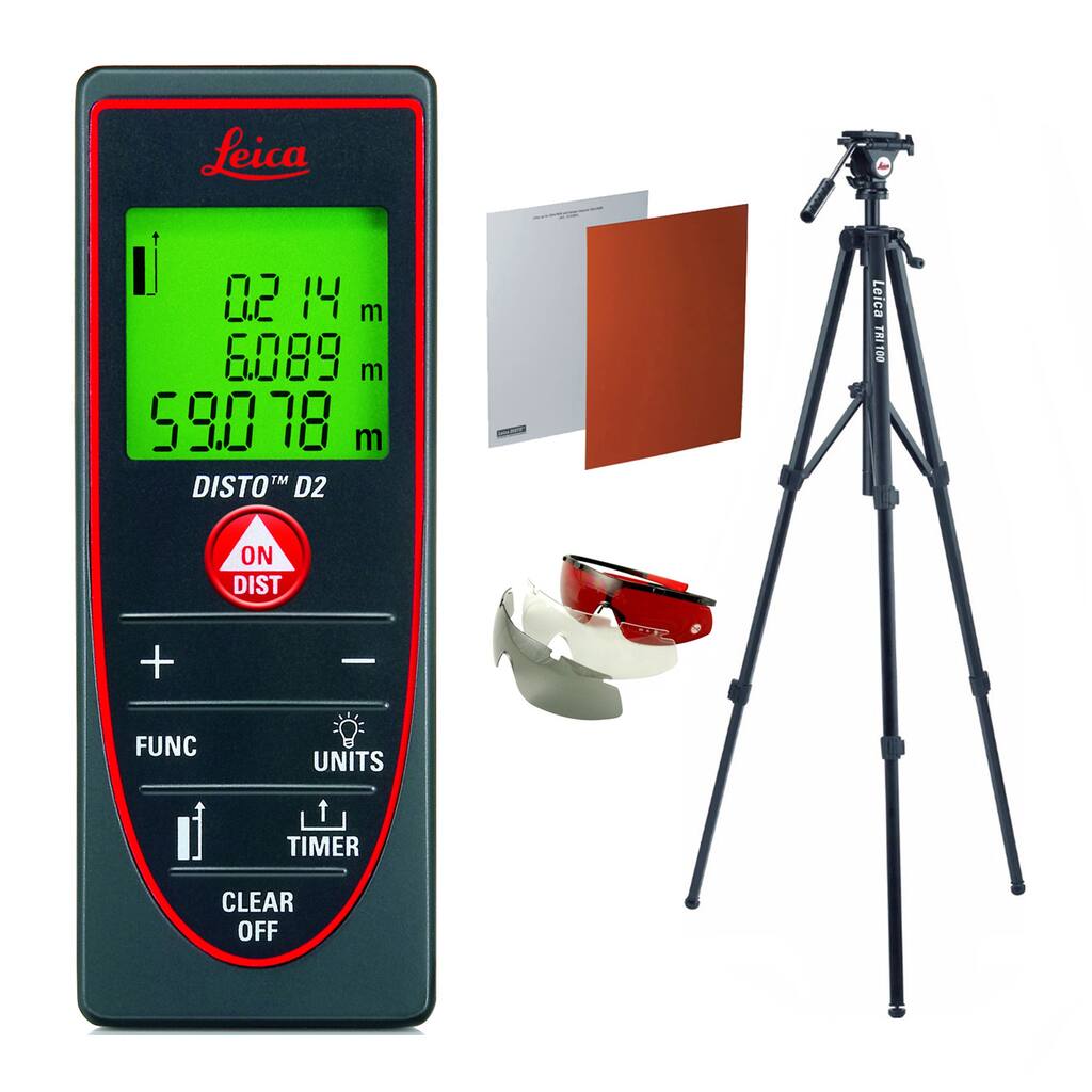 Leica Disto D2 With TRI100 Tripod, GZM26 Target Plate & GLB30 Glasses
