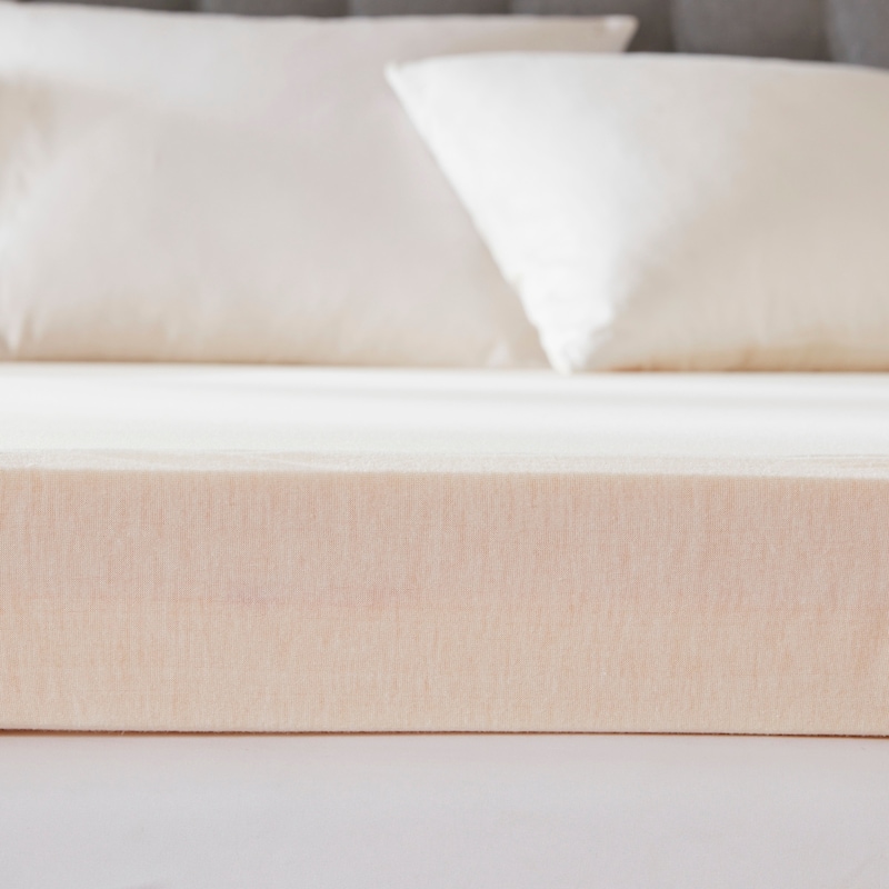Madison Park 4-inch Memory Foam Stain Resistant and Non-skid Backing Mattress Topper - White