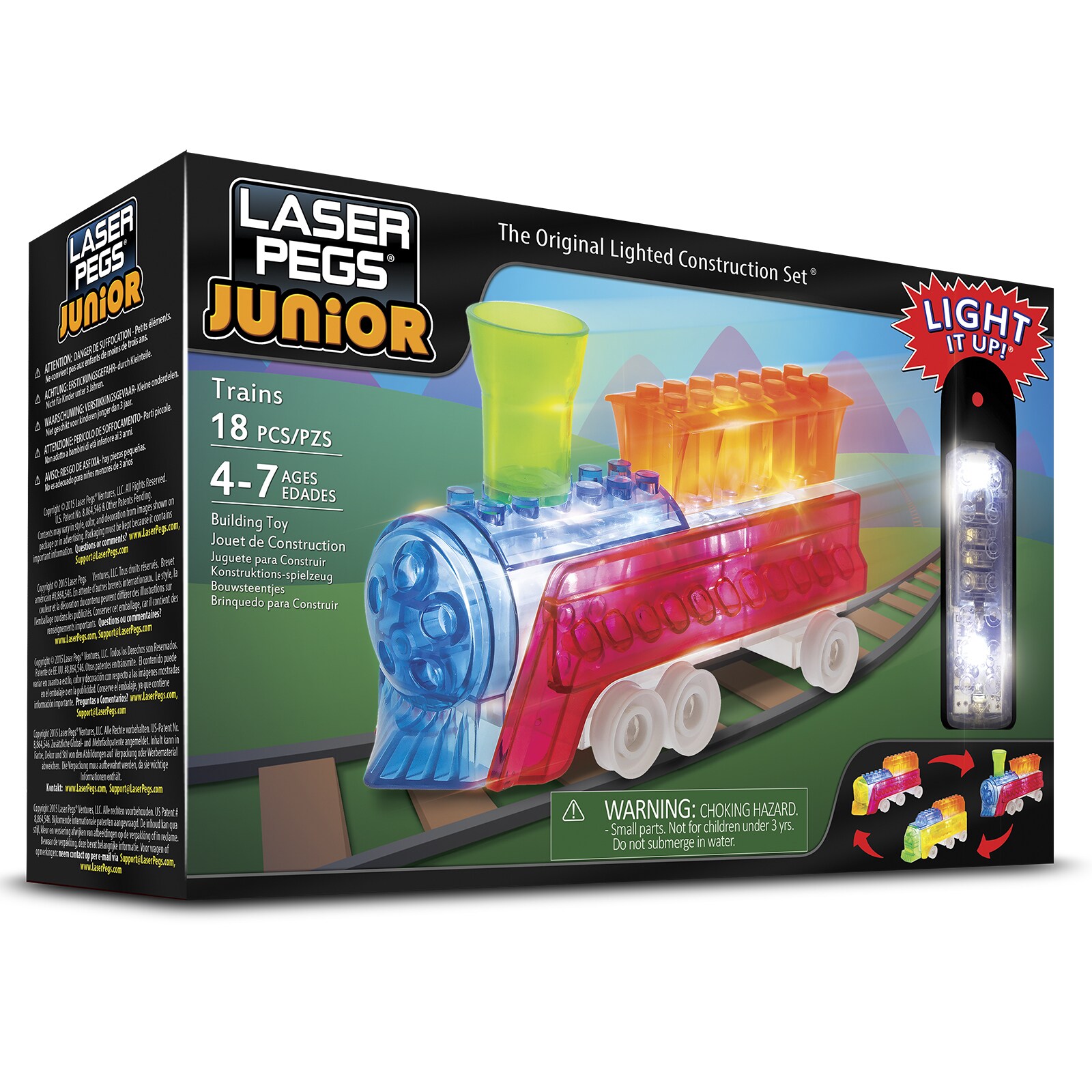 laser pegs train