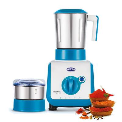 Ultra Stealth Blue Stainless Steel 750-watt 2-jar Mixer Grinder