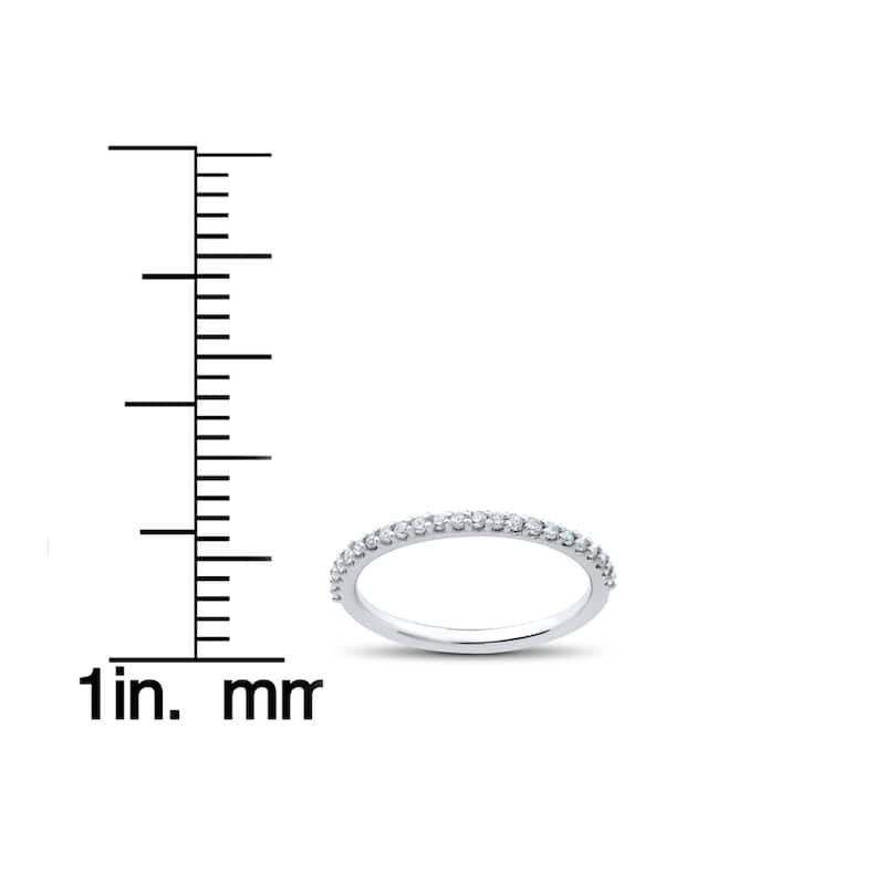 14k White Gold 1/4 ct TDW Eco Friendly Lab Grown Diamond Wedding Ring (F,G-SI1,SI2)