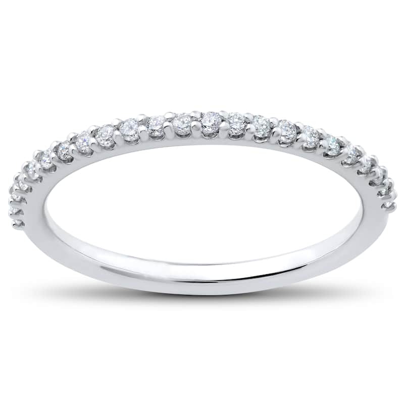 14k White Gold 1/4 ct TDW Eco Friendly Lab Grown Diamond Wedding Ring (F,G-SI1,SI2) - 4