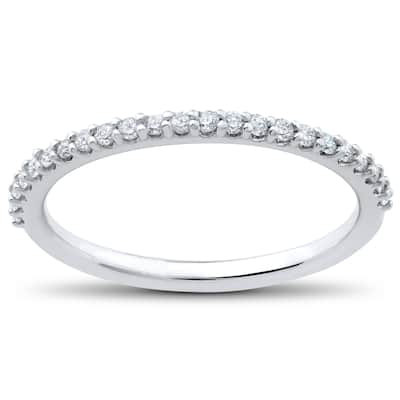 14k White Gold 1/4 ct TDW Eco Friendly Lab Grown Diamond Wedding Ring (F,G-SI1,SI2)
