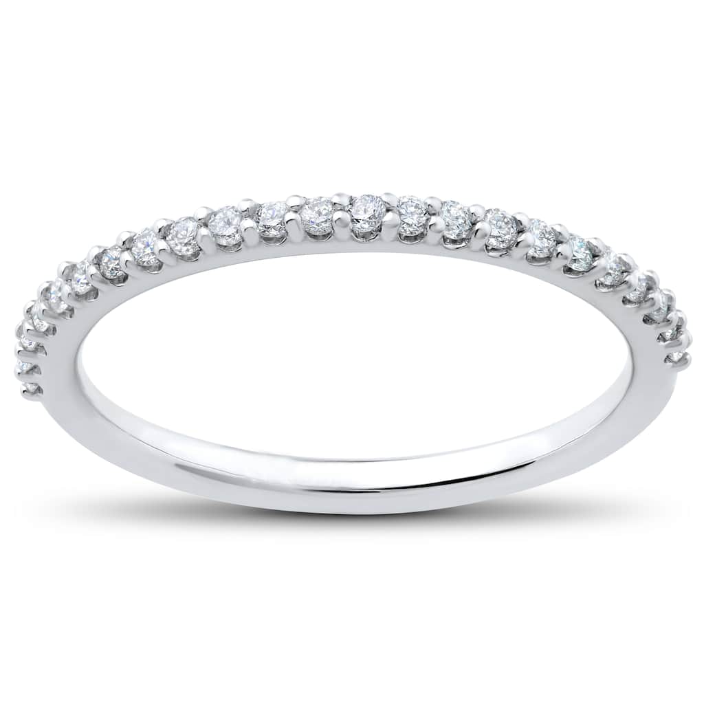 14k White Gold 1/4 ct TDW Eco Friendly Lab Grown Diamond Wedding Ring (F,G-SI1,SI2)