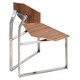 preview thumbnail 5 of 5, Set of 2 Modern Stainless Steel Walnut Flight Chairs