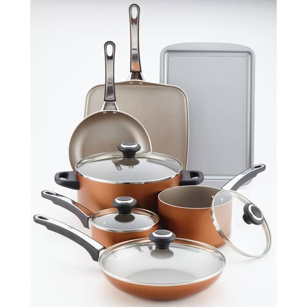 Farberware High Performance Nonstick Aluminum Cookware Set, 17-Piece ...