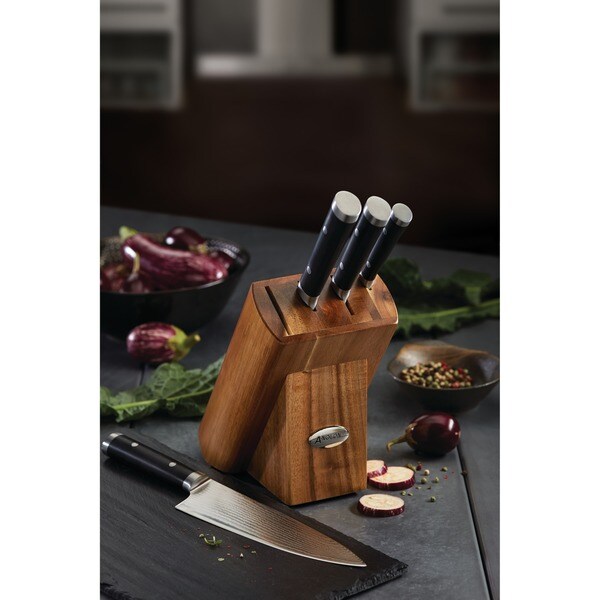 damascus knife block