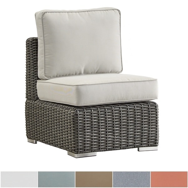 Shop Barbados Wicker Outdoor Cushioned Grey Charcoal ... Shop Barbados Wicker Outdoor Cushioned Grey Charcoal ... on Safavieh Outdoor Living Granton 5 Pc Living Set id=76373