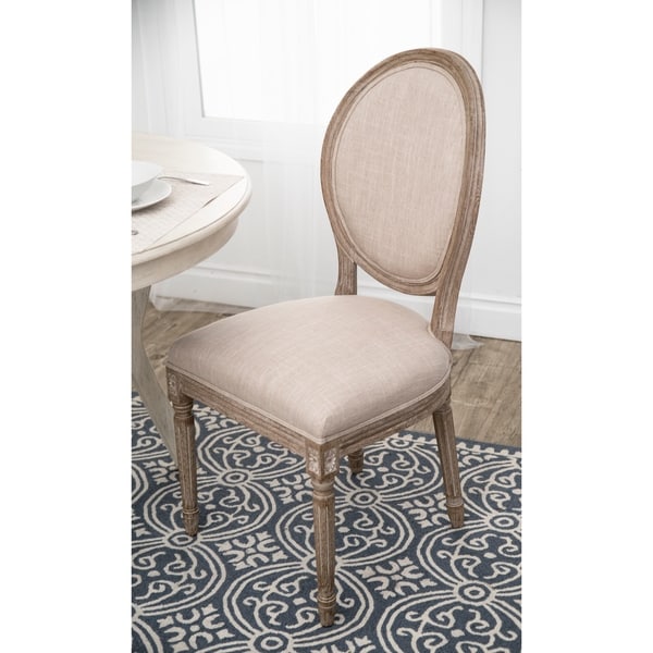 Shop Abbyson French Vintage Linen Round Back Dining Chair - On Sale Abbyson French Vintage Linen Round Back Dining Chair - Shop Abbyson French Vintage Linen Round Back Dining Chair - On Sale