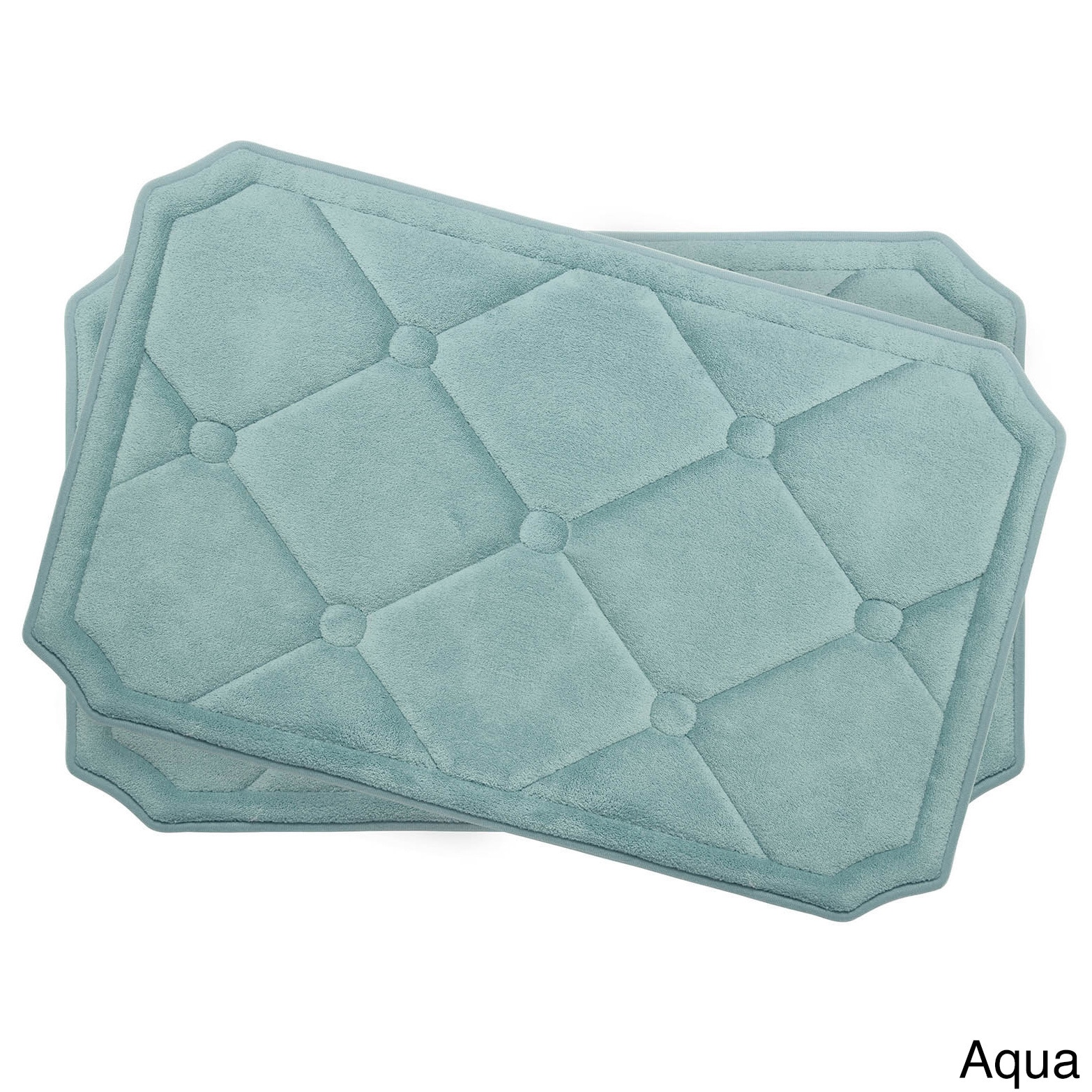 BounceComfort Massage Aqua 17 in. x 24 in. Memory Foam Bath Mat