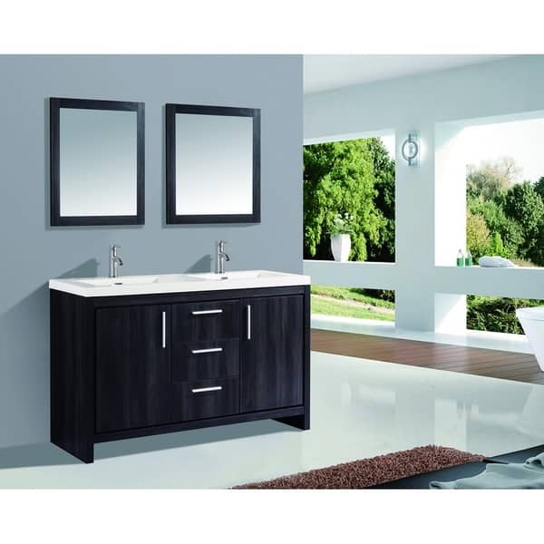 Shop Miami 60 Double Sink Bathroom Vanity Set Free