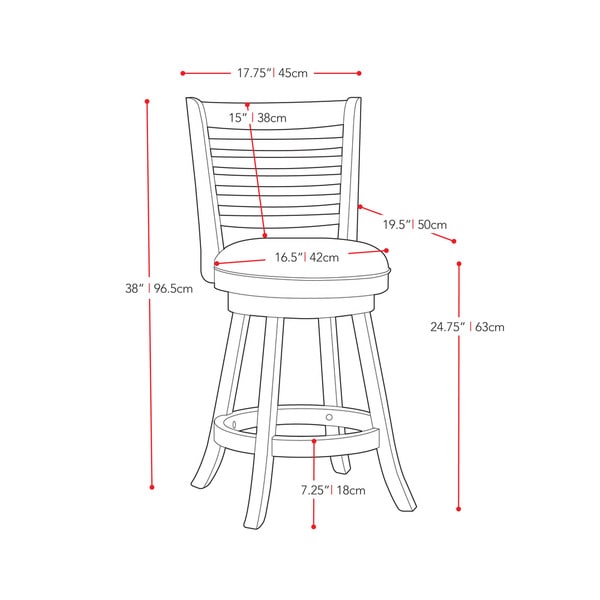 Willa Swivel Counter Stool with Cushioned Seat Set of 2 On Sale