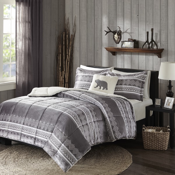 Woolrich Anderson Grey Mink Down Alternative Comforter Set Free