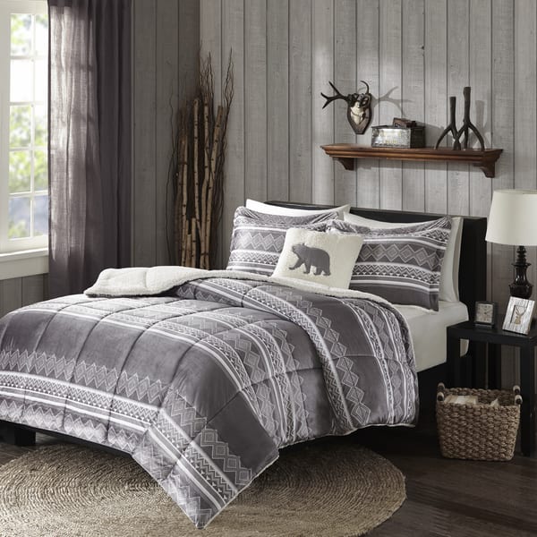 Shop Woolrich Anderson Grey Mink Down Alternative Comforter Set