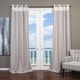 preview thumbnail 2 of 2, Lambrequin Elan Cotton-blend Banded Curtain Panel - 54 x 96 Beige