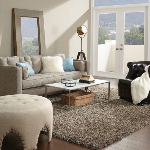 Shaw Bling Collection Super Shag Area Rug (8' x 10') - 8' x 10'
