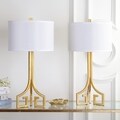 Safavieh Lighting 27-inch Arabelle Hardback Gold Table Lamp (Set of 2)