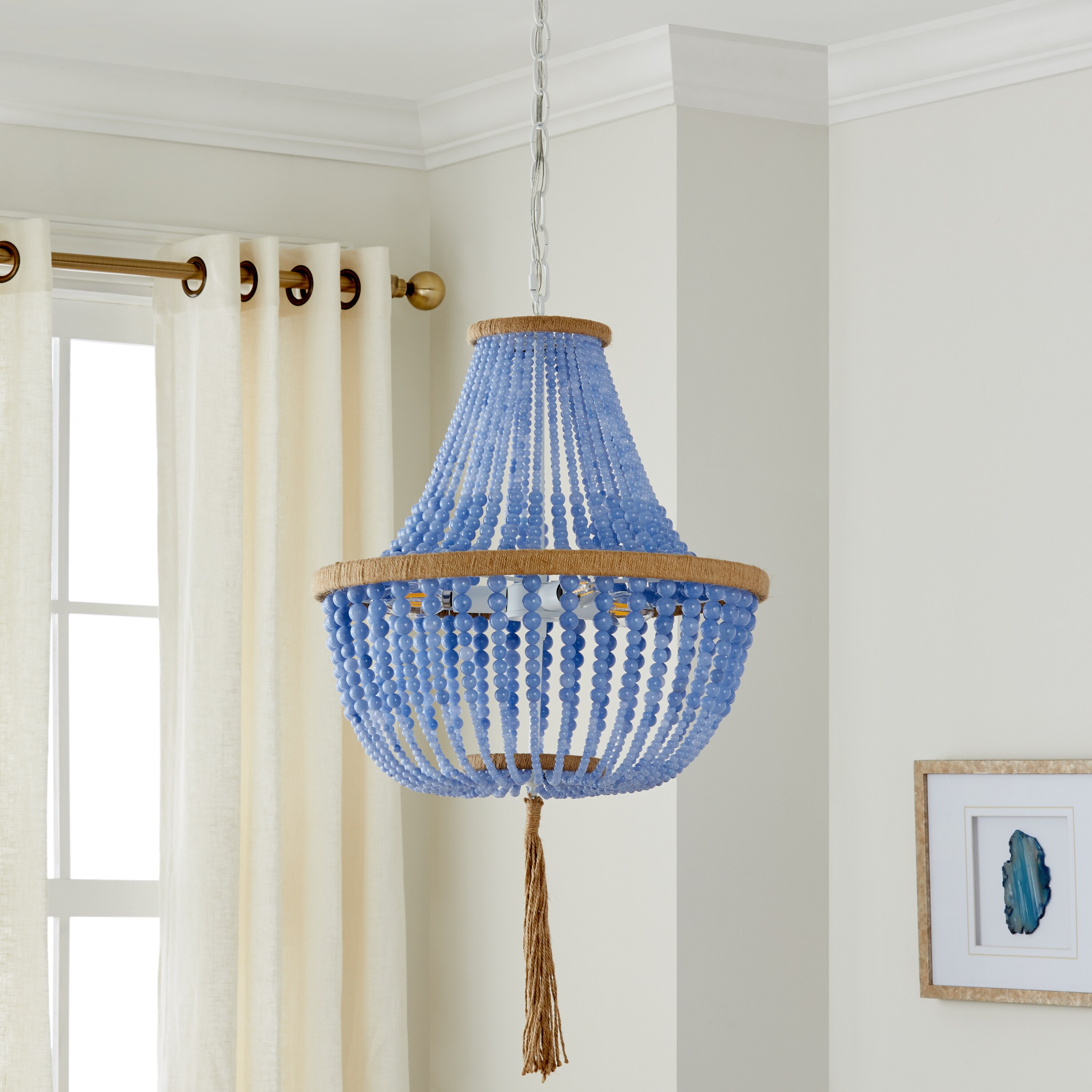 Safavieh Lighting Kristi Adjustable 3-light Blue Pendant Lamp (LIT4477A) - Chandeliers For Bedrooms by Overstock.com