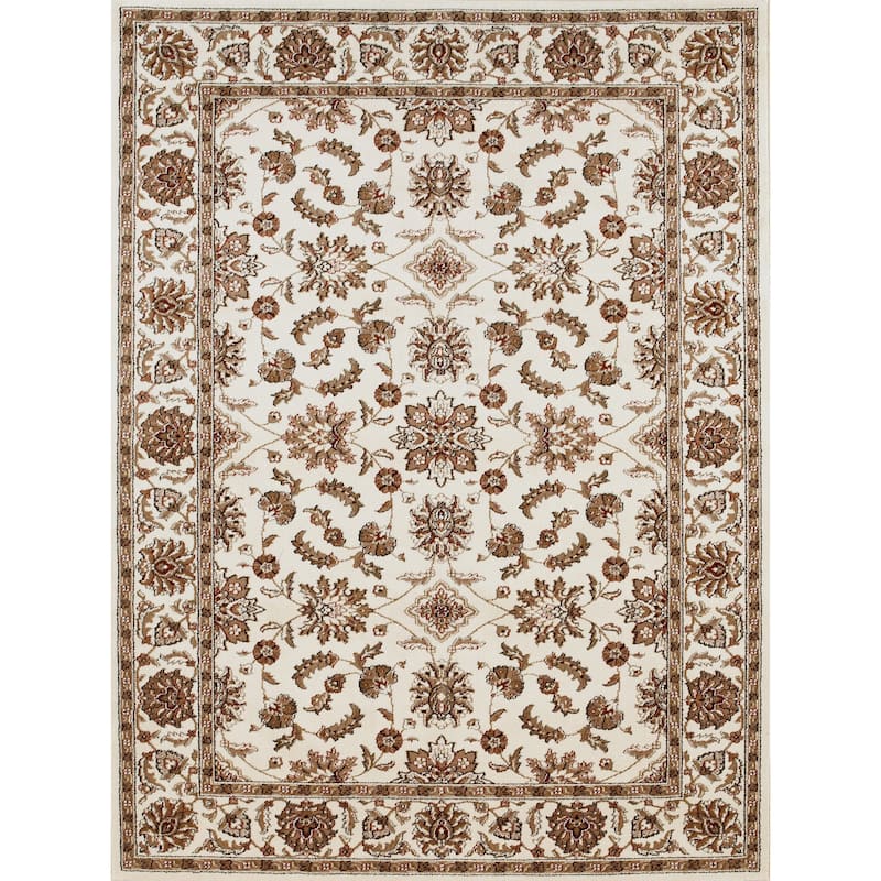 Admire Home Living Amalfi Traditional Floral Sarouk Pattern Area Rug