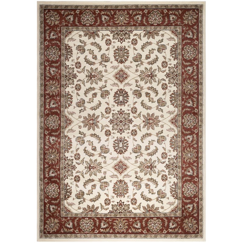 Admire Home Living Amalfi Traditional Floral Sarouk Pattern Area Rug