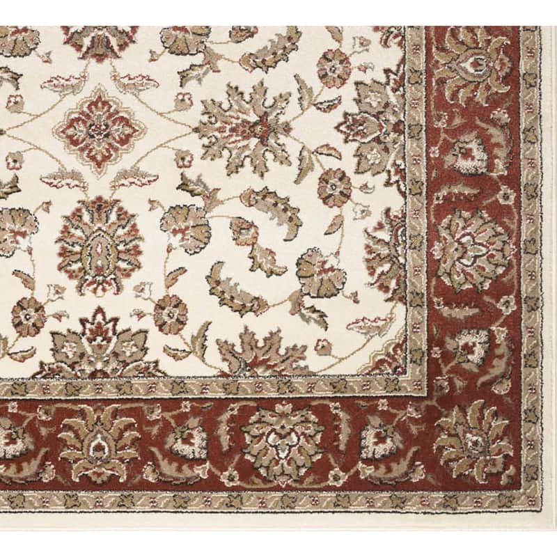 Admire Home Living Amalfi Traditional Floral Sarouk Pattern Area Rug