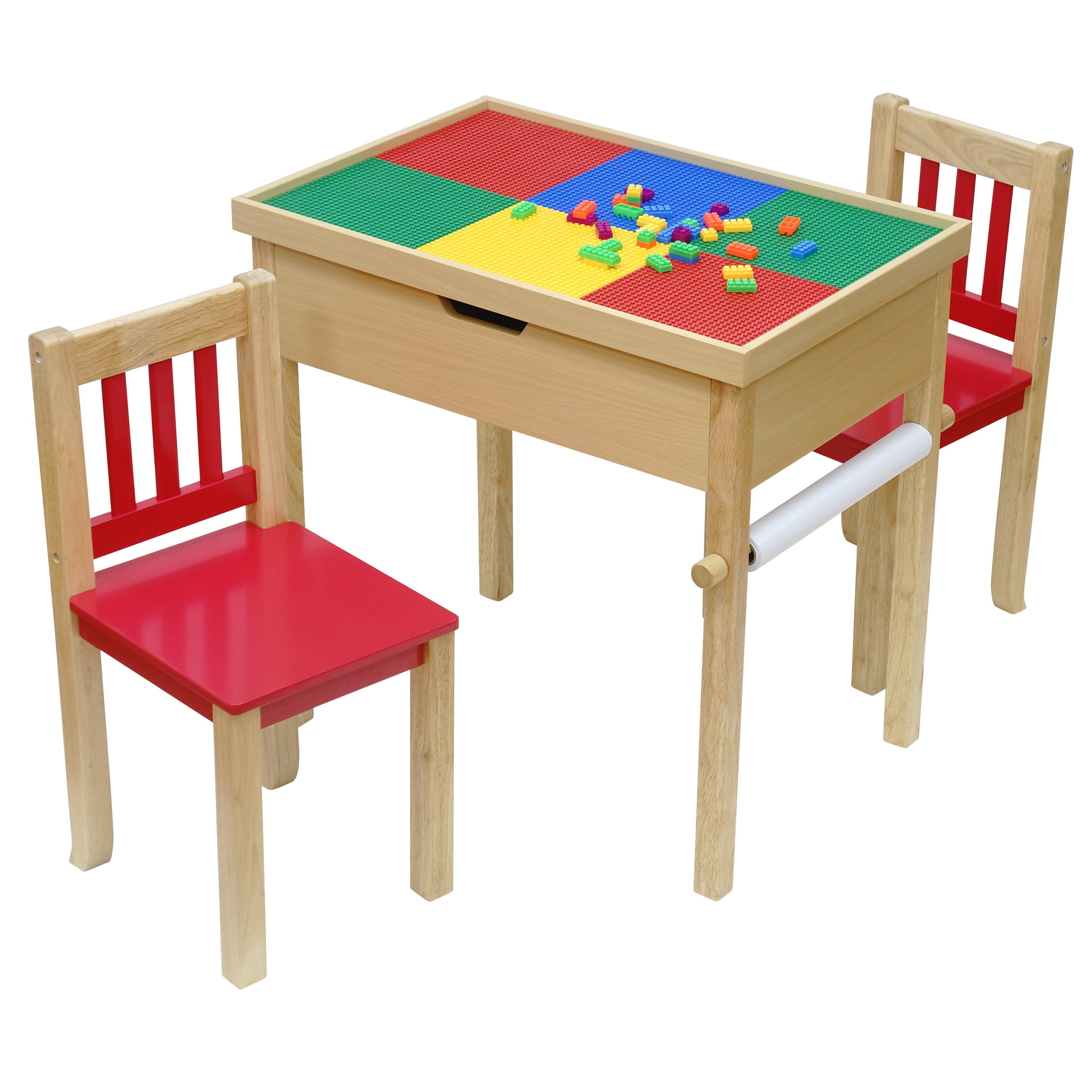 O Kids All In Fun Multicolor 6 In 1 Multifunction Flip Top Table And Chairs Set