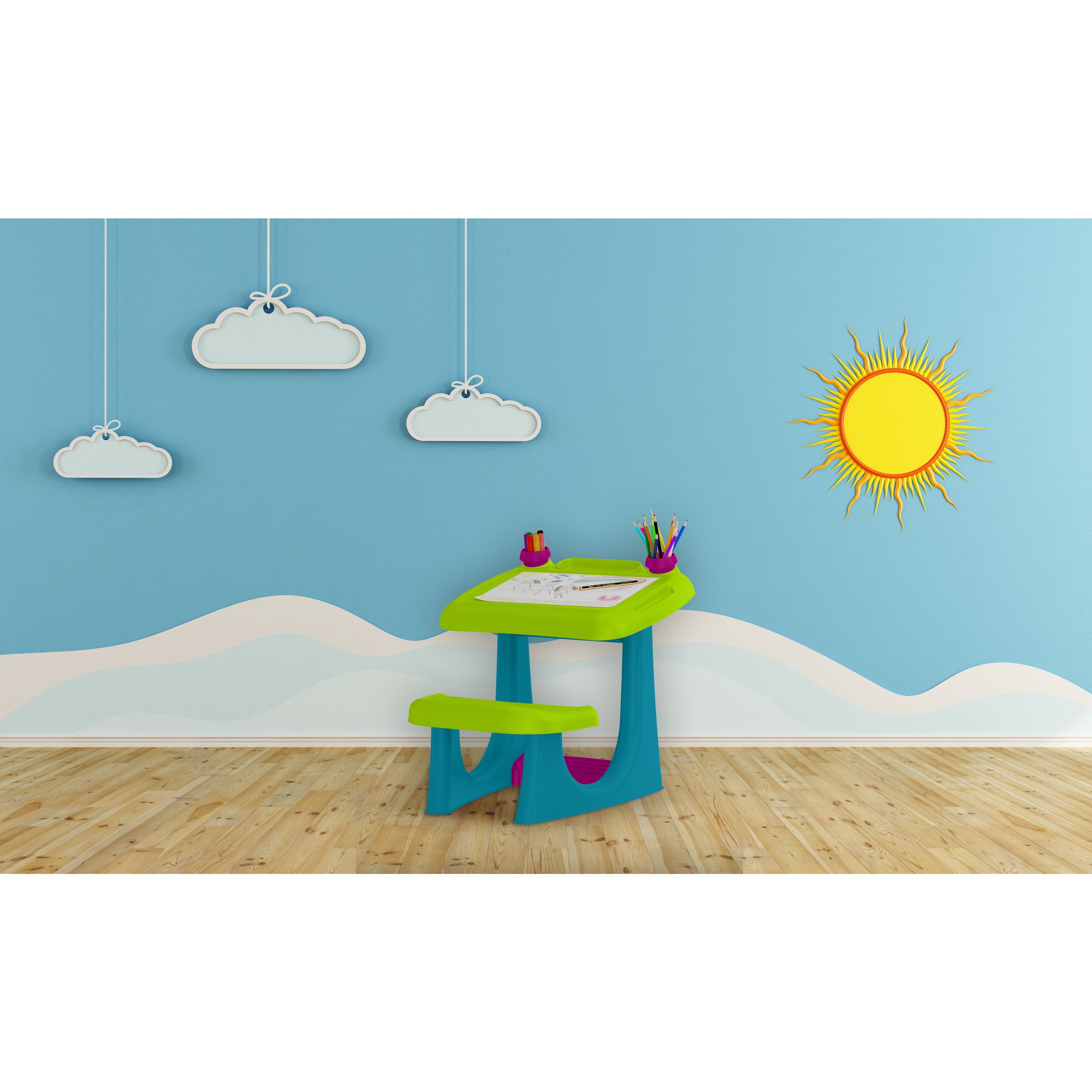 Keter Sit & Draw Kids Art Table Creativity Desk, with Arts and