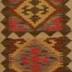preview thumbnail 2 of 1, Handmade One-of-a-Kind Wool Kilim (Afghanistan) - 2'9 x 2'10