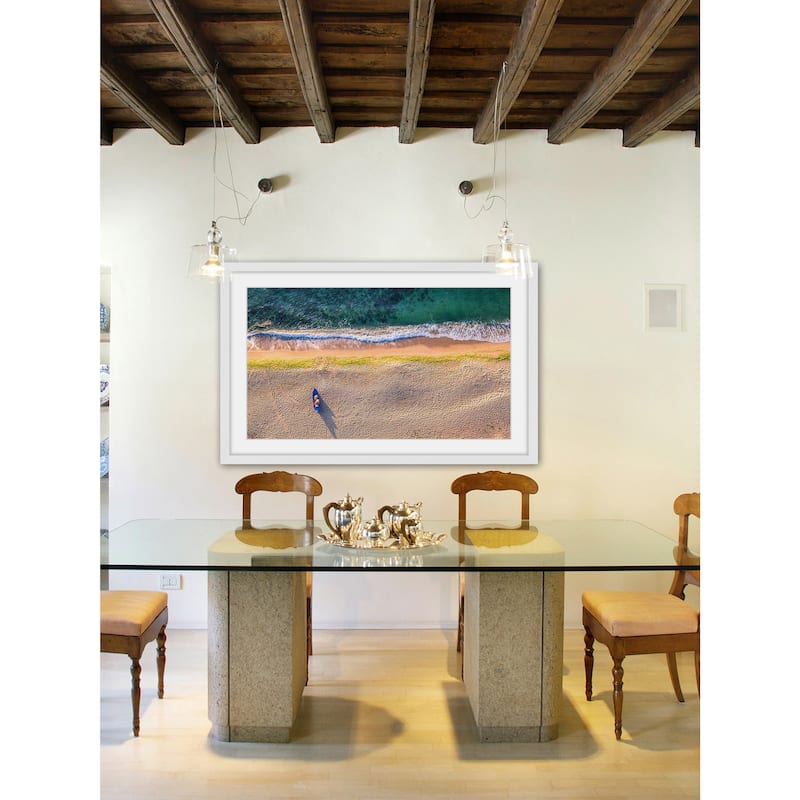 Marmont Hill - 'One Canoe' Framed Painting Print - Multi-Color