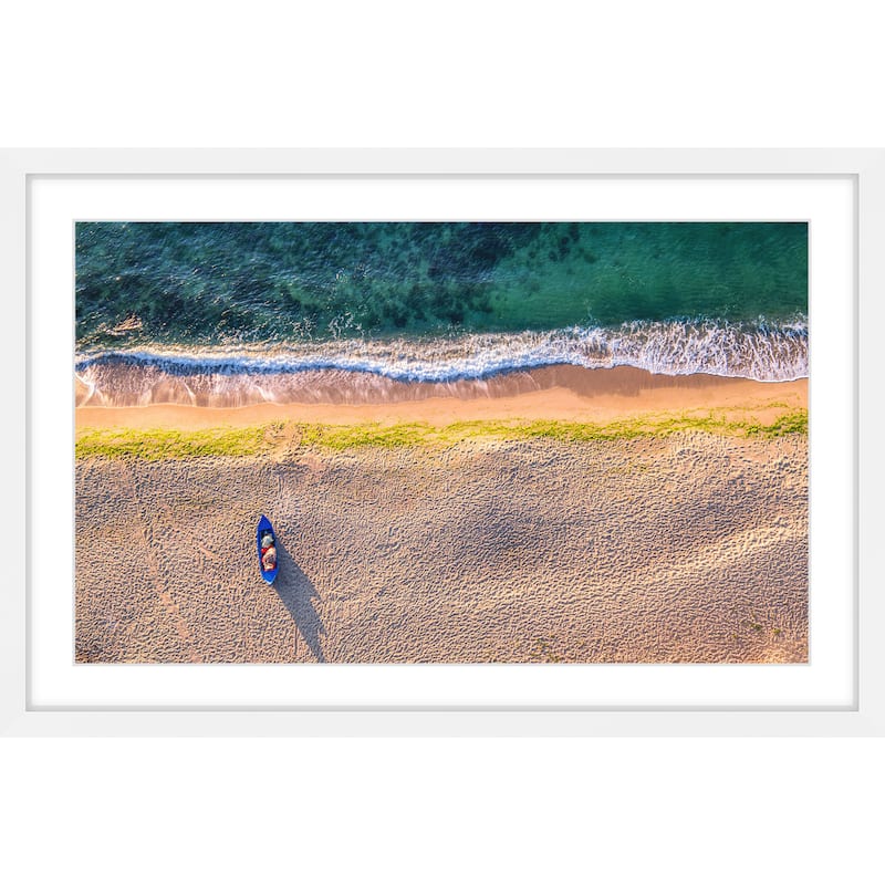 Marmont Hill - 'One Canoe' Framed Painting Print - Multi-Color