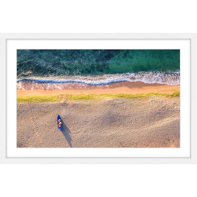 Marmont Hill - 'One Canoe' Framed Painting Print - Multi-Color