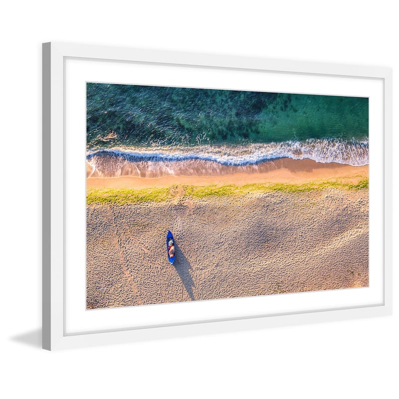 Marmont Hill - 'One Canoe' Framed Painting Print - Multi-Color