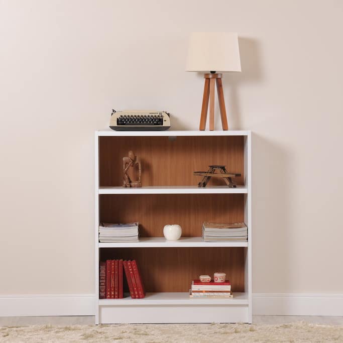 Manhattan Comfort Greenwich 3- Shelf Wide Grande 1.0 Bookcase