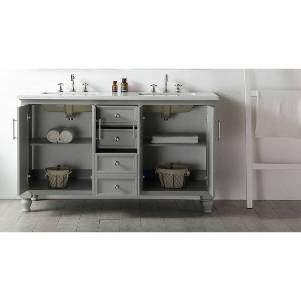 Shop Black Friday Deals On Legion Furniture 60 Cool Gray Double Sink Vanity With Quartz Top Overstock 12747363