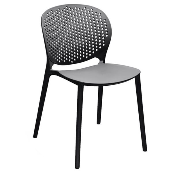 Muut Black Grey Modern Stackable Dining Chair Set Of 4 Free Muut Black Grey Modern Stackable Dining Chair Set Of 4