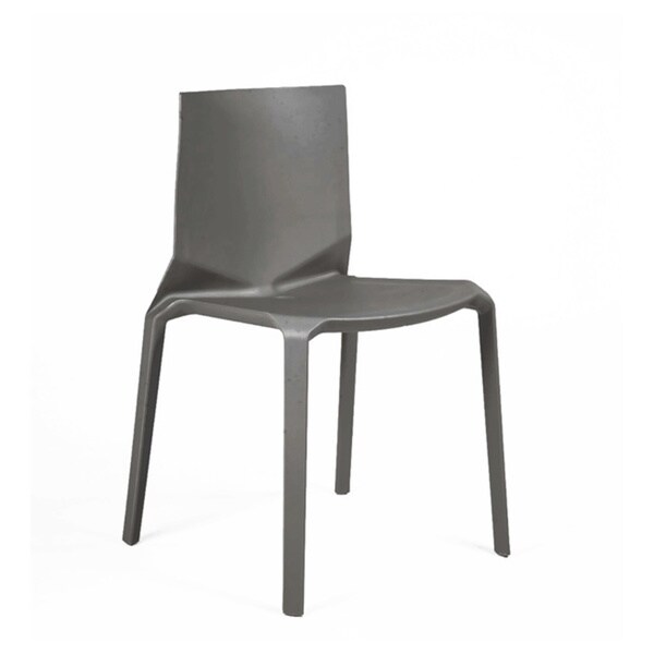 Vector Dark Grey Modern Stackable Dining Chair Set Of 4 Vector Dark Grey Modern Stackable Dining Chair Set Of 4