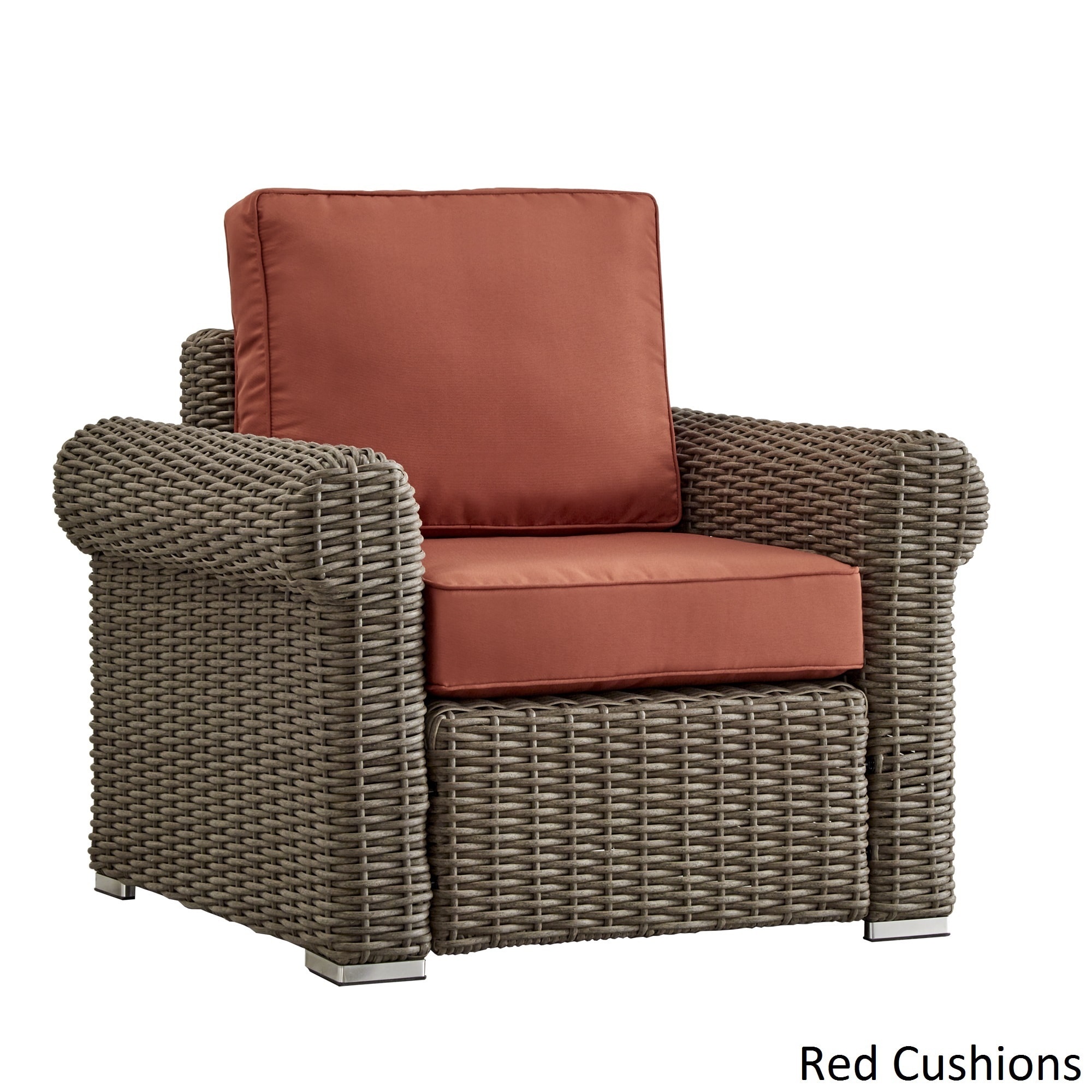 Barbados Wicker Outdoor Cushioned Brown Mocha Occasional Chair With   Barbados Wicker Outdoor Cushioned Brown Mocha Occasional Chair With Rolled Arm By NAPA LIVING 0e244ed0 4e47 4b00 8b72 5f7049519176 