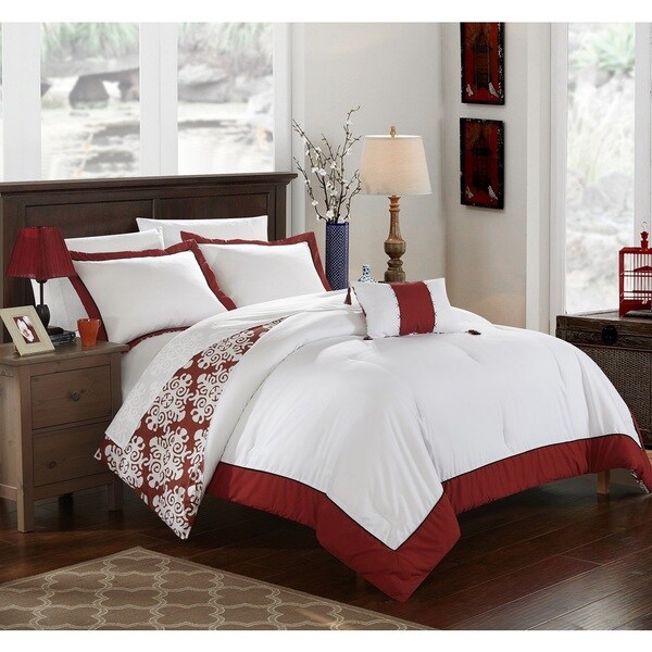 Chic Home 4-Piece Maribeth Marsala Duvet Cover Set