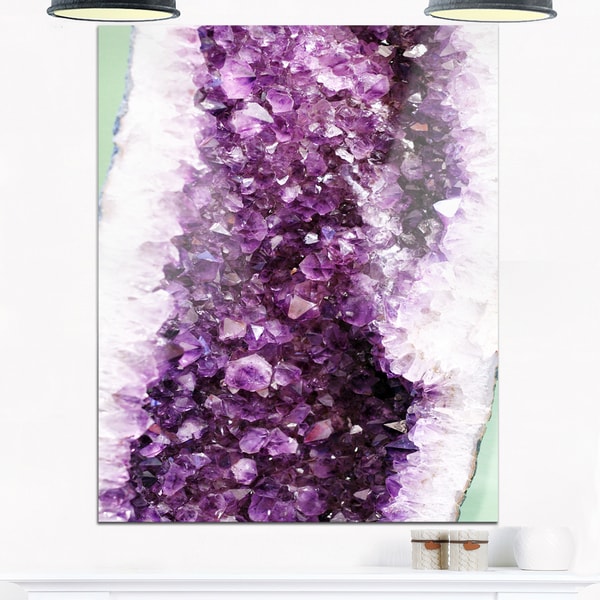 Shop Purple Precious Stones - Abstract Digital Art Glossy Metal Wall ...