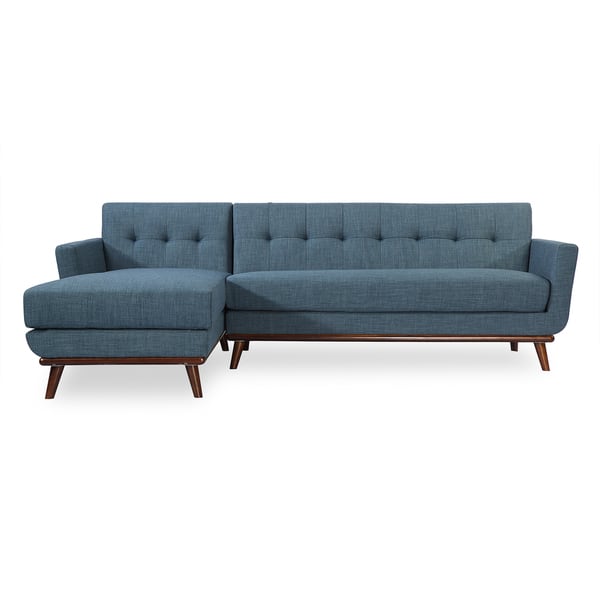 Kardiel Jackie MidCentury Modern Tailored Twill Leftfacing Sectional