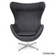 preview thumbnail 2 of 19, Kardiel Houndstooth Twill Fabric Amoeba Chair