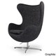 preview thumbnail 6 of 19, Kardiel Houndstooth Twill Fabric Amoeba Chair