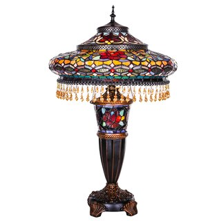 Lachmet Multicolor Stained Glass Table Lamp