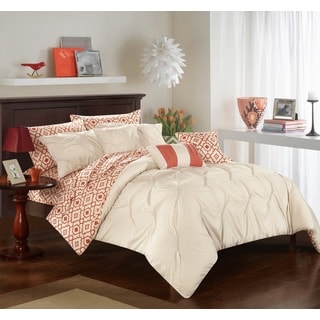 Chic Home 10-Piece Fedel Beige BIB Comforter Set