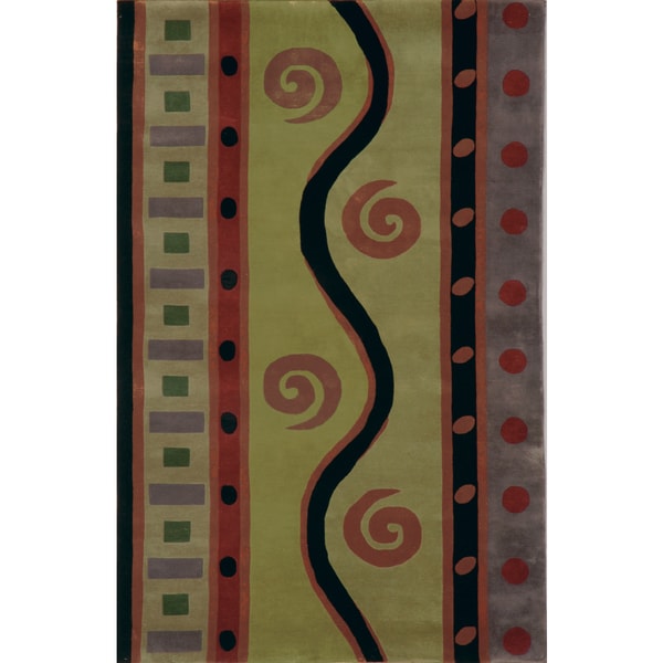 Hand-tufted Regal Spring Wool Rug (7'9 x 7'9) - multi