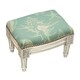 preview thumbnail 4 of 6, The Curated Nomad Algiers Seashells Nail-head Trim Footstool Blue