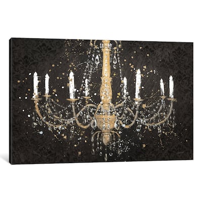 iCanvas Grand Chandelier Black I by James Wiens Canvas Print